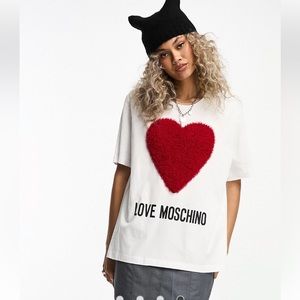 Love Moschino White Top with Red Heart